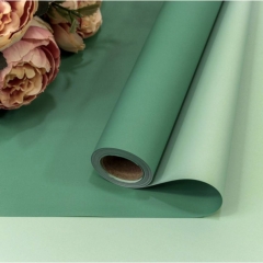 Плёнка 0,58х10м., матовая двухсторонняя, 60мкм., Синевато-зелёный/Умеренно-зелёный, "OMG gift", Китай