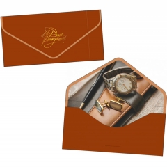 Конверт для денег (19х9см.),"Нежное прикосновение "С Днем Рождения! (Soft Touch, фольга, цветной оборот), "Стильная открытка", РБ