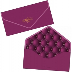 Конверт для денег (19х9см.),"Нежное прикосновение"С Юбилеем! (Soft Touch, фольга, цветной оборот), "Стильная открытка", РБ