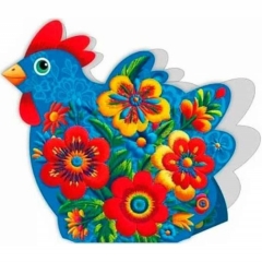 Коробочка пасхальная складная "Курочка" 11х15 см., АО "Мир поздравлений", РФ