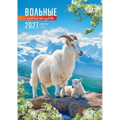 Календарь перекидной на ригеле А3  "Символ года. Вольные просторы",  РФ