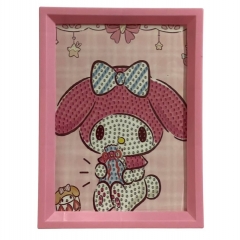 Мозаика из страз на подрамнике 13,5х18 см. "My Melody & Kuromi - 5", Китай