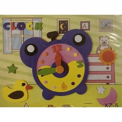3Д аппликация с фоамираном  c подвижными деталями 25,5х21 см. "ЧАСЫ" в асс., Китай