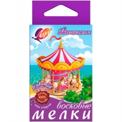 Мелки восковые 6 цв (круглые) "Фантазия" в асс., ЛУЧ, РФ