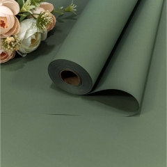 Плёнка 58см., 800г., матовая "Корейская" 65мкм., Серовато-зелёный, OMG gift, Китай