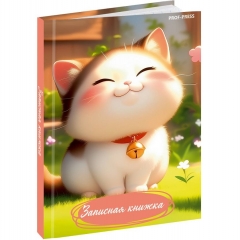 Записная книжка А7, 64л./кл., переплёт, "ПУХЛЫЙ КОТЁНОК - 1", "Prof-Press", РФ