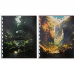 Тетрадь А5 48л, цв.спираль, "ФАНТАСТИЧЕСКАЯ ПРИРОДА", " Prof-Press", РФ
