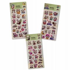 Наклейка дутик 10х22см. "Панды" в ассортименте, Китай