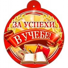 Медаль "За успехи в учебе" 10,4х10,4 см., ФДА, РФ