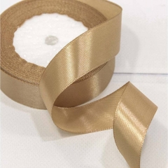 Лента атласная (сатин) 2,5 см. /25 ярдов (+/-10%), Капучино, OMG gift, Китай