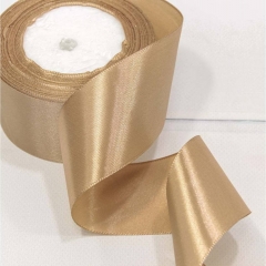 Лента атласная (сатин) 5 см. /25 ярдов (+/-10%), Капучино, OMG gift, Китай