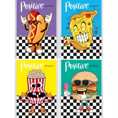 Блокнот А6, 24л. кл., на скрепке, УЛЁТНЫЙ ФАСТФУД, Prof-press, РФ