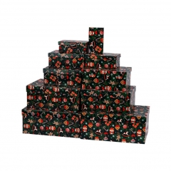 Набор прямоугольных коробок 10 в 1 "Новогодняя сказка " (30,5х20х13-12х6,5х4 см), MILAND, РФ Набор прямоугольных коробок 10 в 1 "Новогодняя сказка " (30,5х20х13-12х6,5х4 см), MILAND, РФ