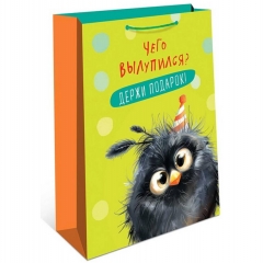 Пакет 18х22,3см., "ЧЕГО ВЫЛУПИЛСЯ?", "Арт&Дизайн", РФ/пр-во:Китай