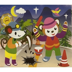 3Д аппликация с фоамираном 25,5х21 см. "РЕМОНТ ДОРОГИ" в асс., Китай