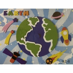 3Д аппликация с фоамираном  c подвижными деталями 25,5х21 см. "ЗЕМЛЯ" в асс., Китай