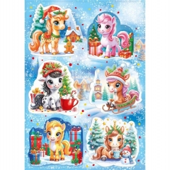 Наклейка двухстор. д/декорирования «Веселые лошадки» 33х23 см., (778), АО "Мир поздравлений", РФ Наклейка двухстор. д/декорирования «Веселые лошадки» 33х23 см., (778), АО "Мир поздравлений", РФ