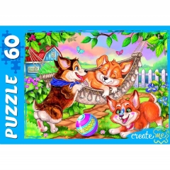 ПАЗЛЫ 60 элементов. ЗАБАВНЫЕ КОРГИ №3, ООО "Рыжий Кот", РФ