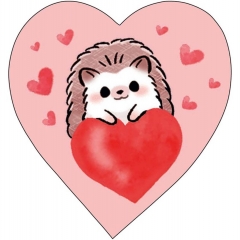 Мини-открытка двойная 6х6см., "Ежик" (код 110В), Арт&Дизайн, РФ