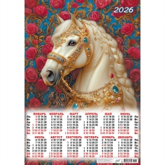 Календарь А2. "Символ года. Роскошный портрет",  ООО "Белая ворона", РФ