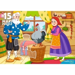 МАКСИ-ПАЗЛЫ 15 элементов. КУРОЧКА РЯБА, ООО "Рыжий Кот", РФ МАКСИ-ПАЗЛЫ 15 элементов. КУРОЧКА РЯБА, ООО "Рыжий Кот", РФ