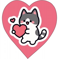 Мини-открытка двойная 6х6см., "Котенок" (код 110В), Арт&Дизайн, РФ