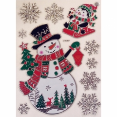 Наклейка для украшения новогодняя 39х24 см., Китай