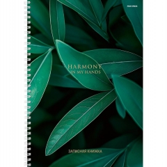 Записная книга на гребне А4 100л./кл. "ЗЕЛЁНЫЕ ЛИСТЬЯ - 4", "Prof-Press", РФ Записная книга на гребне А4 100л./кл. "ЗЕЛЁНЫЕ ЛИСТЬЯ - 4", "Prof-Press", РФ