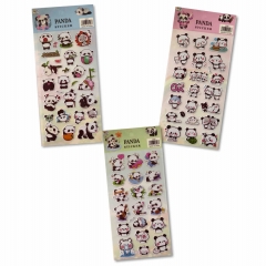 Наклейка дутик 10х22см. "Панды-2" в ассортименте, Китай
