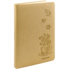 Ежедневник A5, 136 л. недатир. "TEA LINE - ПЕСОЧНЫЙ" кожзам, "Prof-Press", РФ