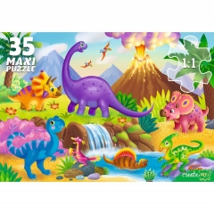 МАКСИ-ПАЗЛЫ 35 элемента. ДИНОЗАВРЫ №8, ООО "Рыжий Кот", РФ МАКСИ-ПАЗЛЫ 35 элемента. ДИНОЗАВРЫ №8, ООО "Рыжий Кот", РФ