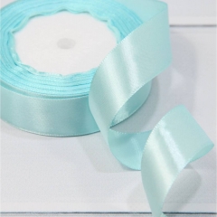 Лента атласная (сатин) 2,5 см. /25 ярдов (+/-10%), Голубой, OMG gift, Китай