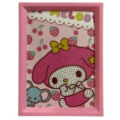 Мозаика из страз на подрамнике 13,5х18 см. "My Melody & Kuromi - 7", Китай