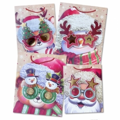 Пакет ЛЮКС 26х32х10см, "НГ" (Аппликация/Блёстки) в асс., Китай