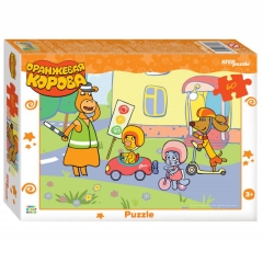 Мозаика "puzzle" 60 "Оранжевая корова" (С/м), Step puzzle, РФ