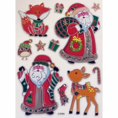 Наклейка для украшения новогодняя 39х24 см., Китай