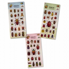 Наклейка дутик 10х22см. "Насекомые" в ассортименте, Китай
