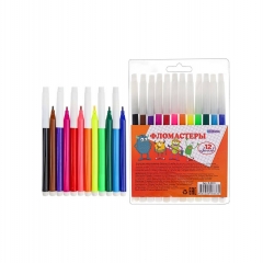 Фломастеры невентилируемые 12цв. МУЛЬТИКИ в блистере, TM "Legend", Китай