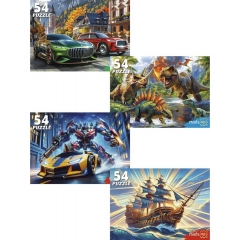 ПАЗЛЫ 54 элемента.  МИР ПАЗЛОВ ДЛЯ МАЛЬЧИКОВ в асс., ООО "Рыжий Кот", РФ ПАЗЛЫ 54 элемента.  МИР ПАЗЛОВ ДЛЯ МАЛЬЧИКОВ в асс., ООО "Рыжий Кот", РФ