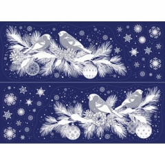 Наклейка двухстор. д/декорирования  "Новогодний лес" 70х15см., (510), ООО "Открытая планета", РФ Наклейка двухстор. д/декорирования  "Новогодний лес" 70х15см., (510), ООО "Открытая планета", РФ