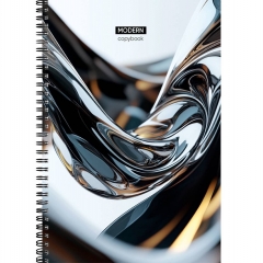 Тетрадь А4, 96л.,кл., гребень, белая бумага, "ЖИДКИЙ МЕТАЛЛ", "Profit", РФ