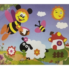 3Д аппликация с фоамираном 25,5х21 см. "ПЧЕЛА" в асс., Китай