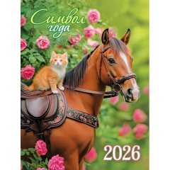 Календарь на магните А6, "Символ года. Верные друзья",  ООО "Белая ворона", РФ