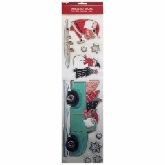 Наклейка для украшения новогодняя узкая 50х13 см., Китай