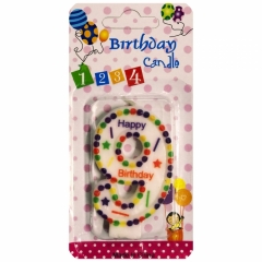 Свеча д/торта ЦИФРА "-9-" (6,5см) "Birthday Candle", Китай