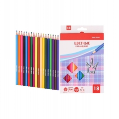 Карандаши цветные 18 цв., пластик, 2М "КОРОНА", " Prof-Press", РФ/ пр-во: Китай