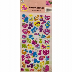 Наклейка дутик 10х22см. "Music", Китай