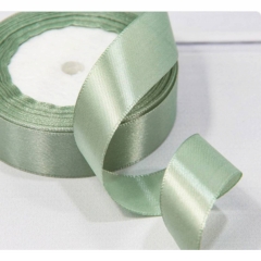 Лента атласная (сатин) 2,5 см. /25 ярдов (+/-10%), Серая спаржа, OMG gift, Китай