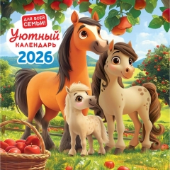 Календарь перекидной на скрепке МАКСИ. "Символ года. Уютный календарь", ООО "Белая Ворона", РФ