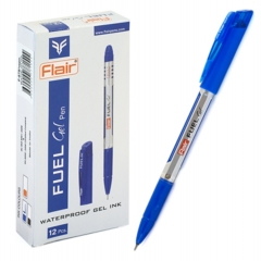 Ручка гелевая Fuel, пластик, синяя. "Flair", Индия